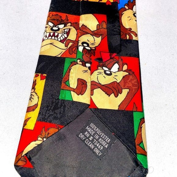 Looney Tunes Tasmanian Devil Neck Tie - Picture 9 of 9